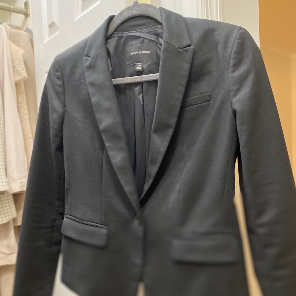 Banana Republic Black Blazer Petite 4P S